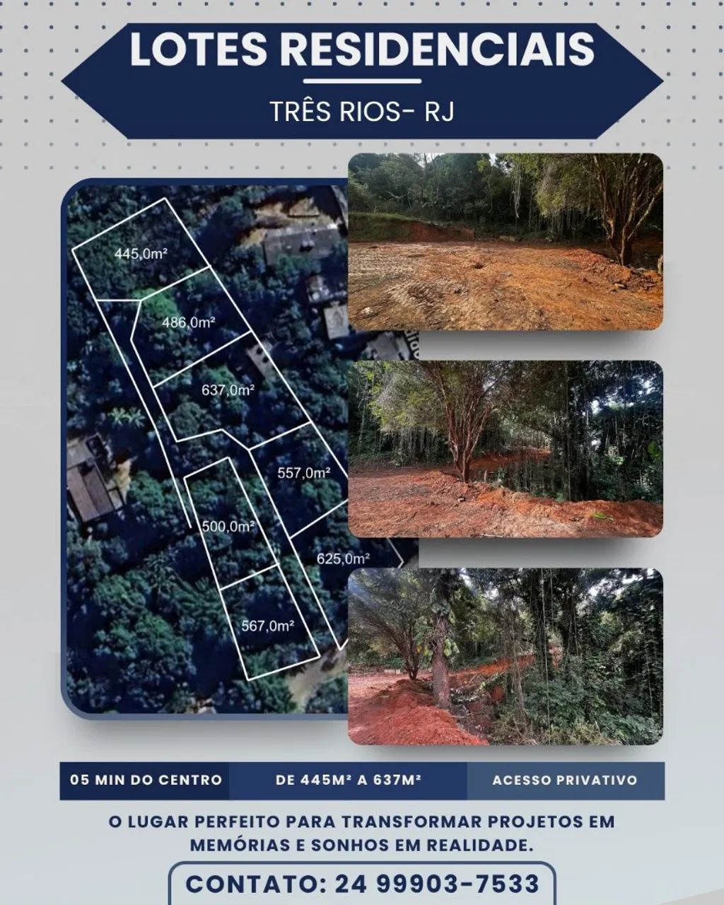 Terrenos imperdíveis em Três Rios RJ.