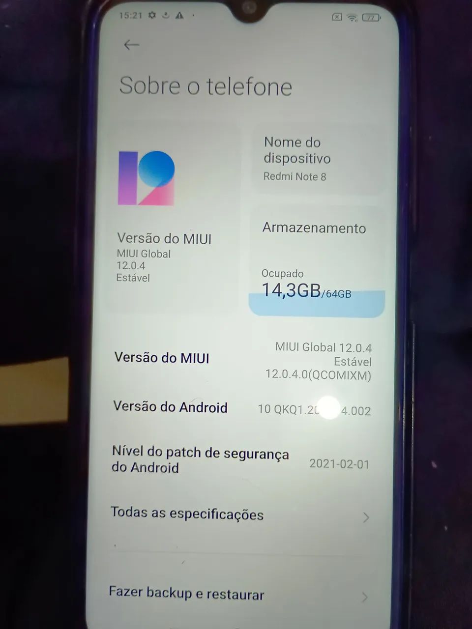 Redmi Note 8 (bateria "meia-vida") - Foto 4