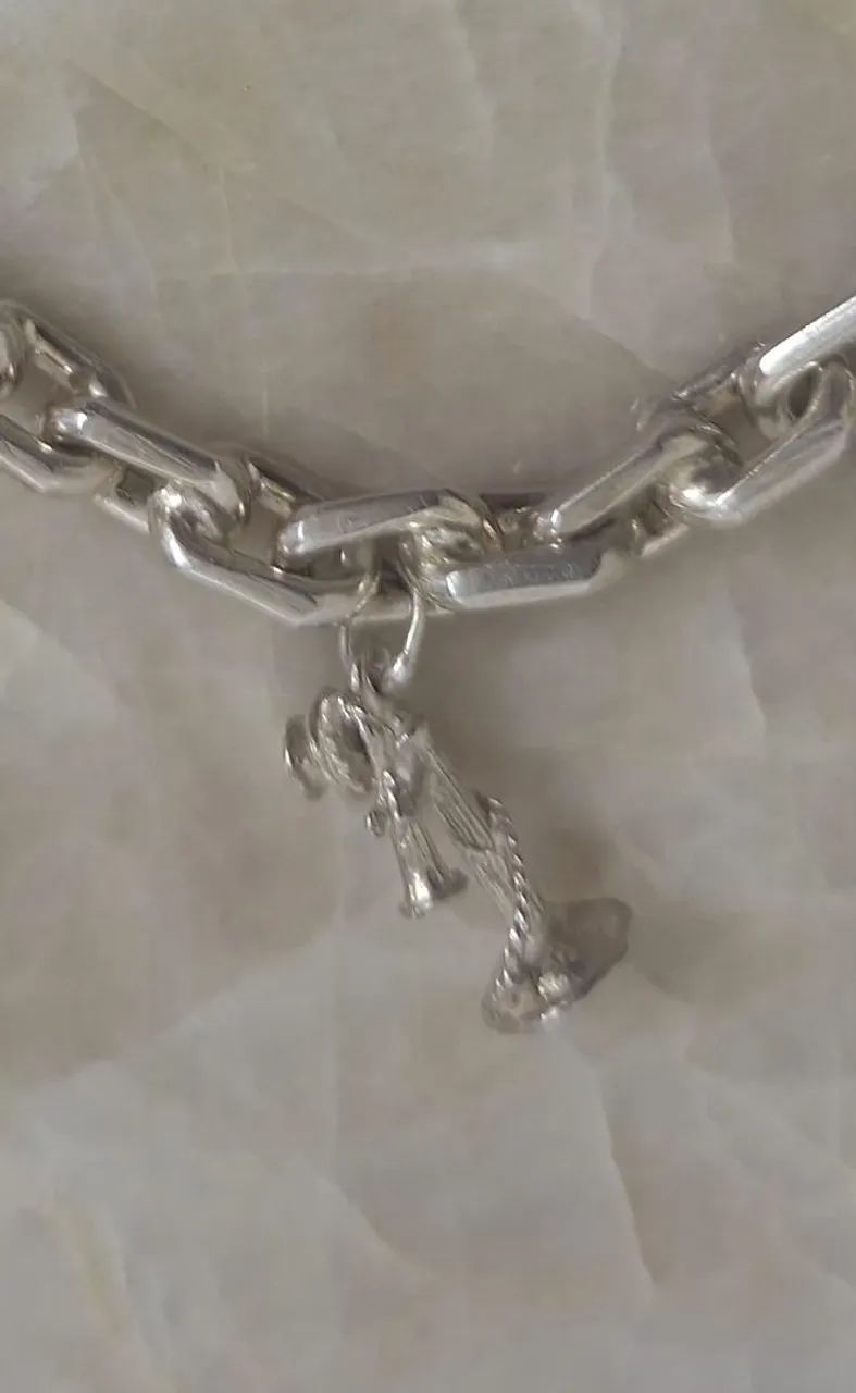 Bracelet em Prata 950, com Pingentes - Foto 5