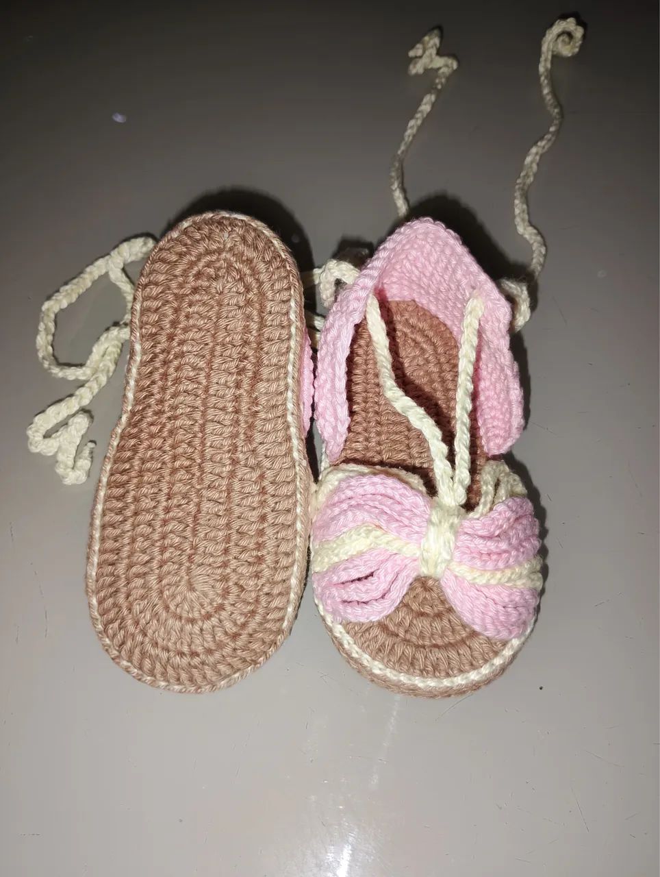 Sandália de Crochê para bebê 