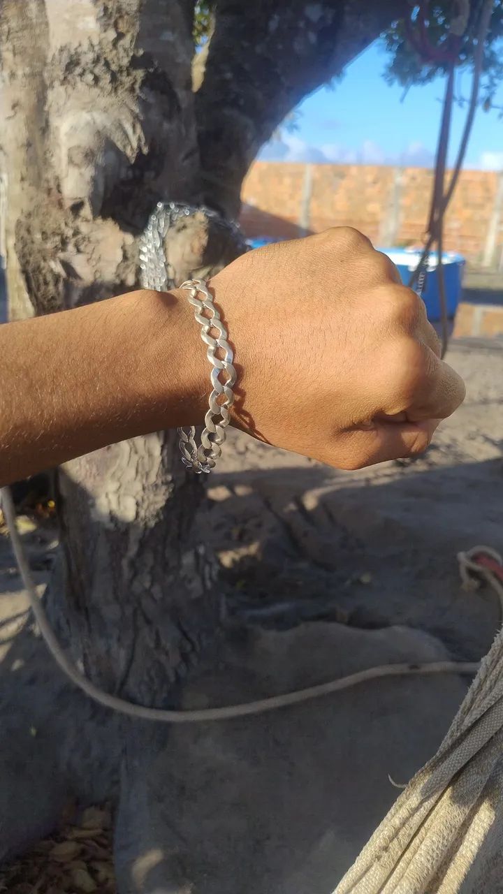 Pulseira de prata 9mm