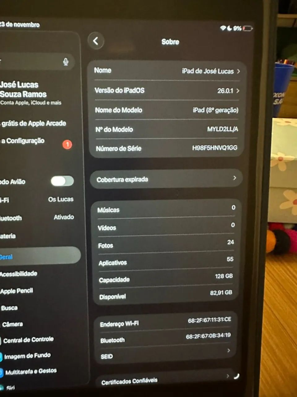 Apple iPad 10.2 128gb (8a Geração) Com Apple Pencil Original (Usado) - Foto 5