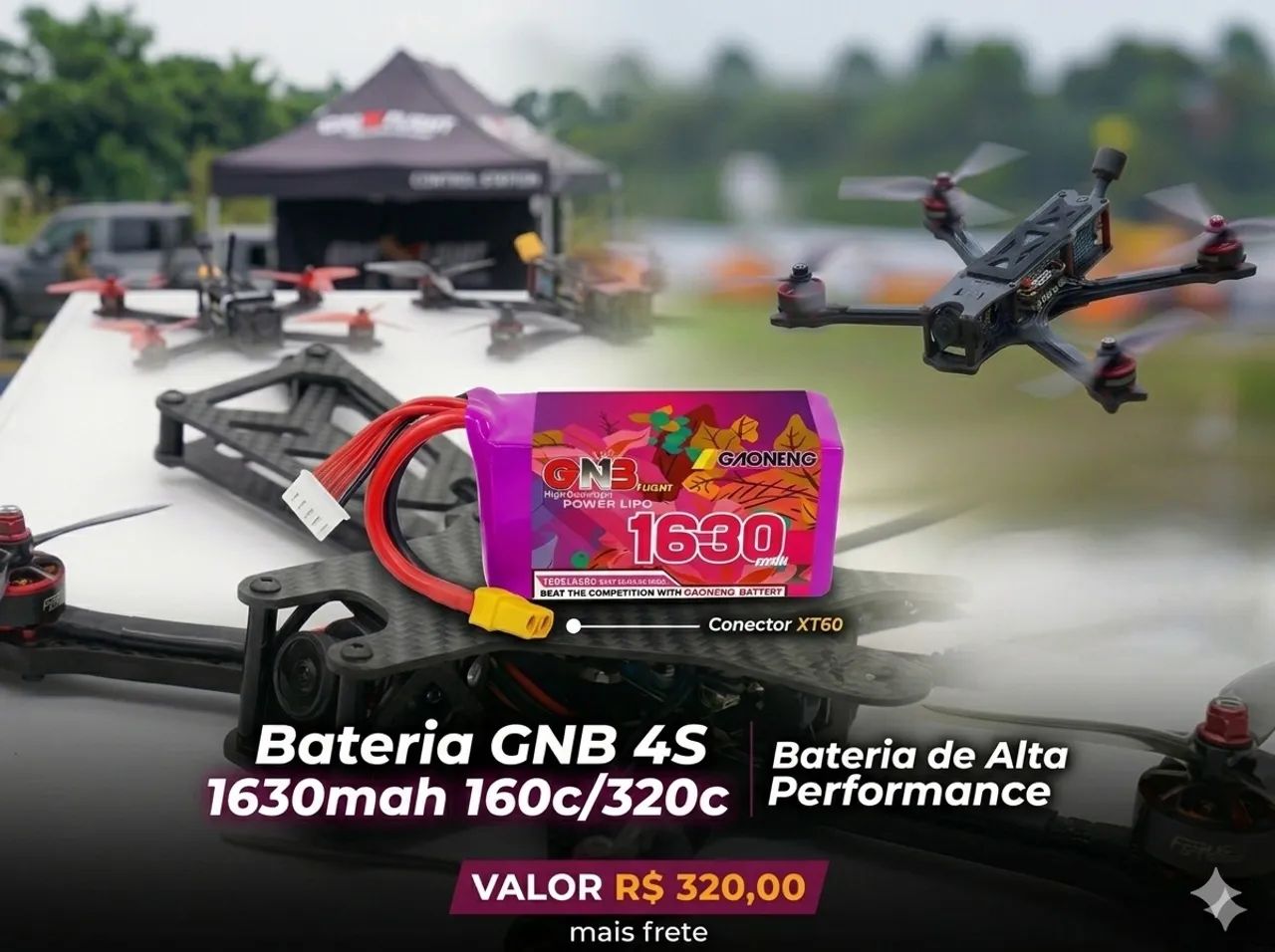 Bateria Lipo GNB 4S 1630mah 160c/320c