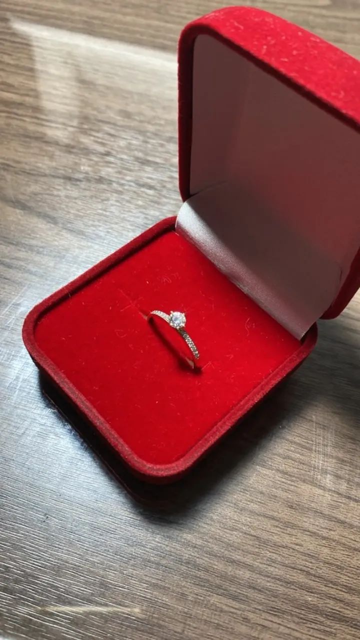 Anel Solitário Ouro 14k - Foto 2