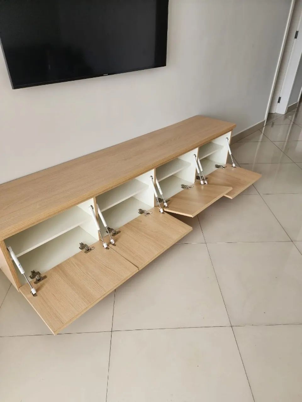 Rack Carvalho Poro Suspenso 200x40x40 - Foto 3