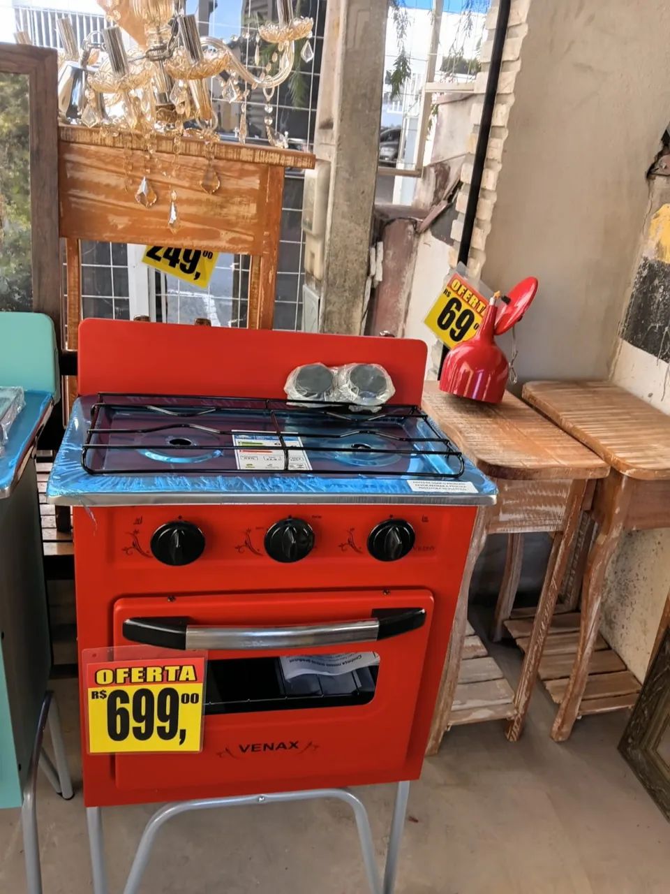 FOGÃOZINHO VINTAGE VENAX, produto NOVO em OFERTA por 499 reais cada unidade. - Foto 2
