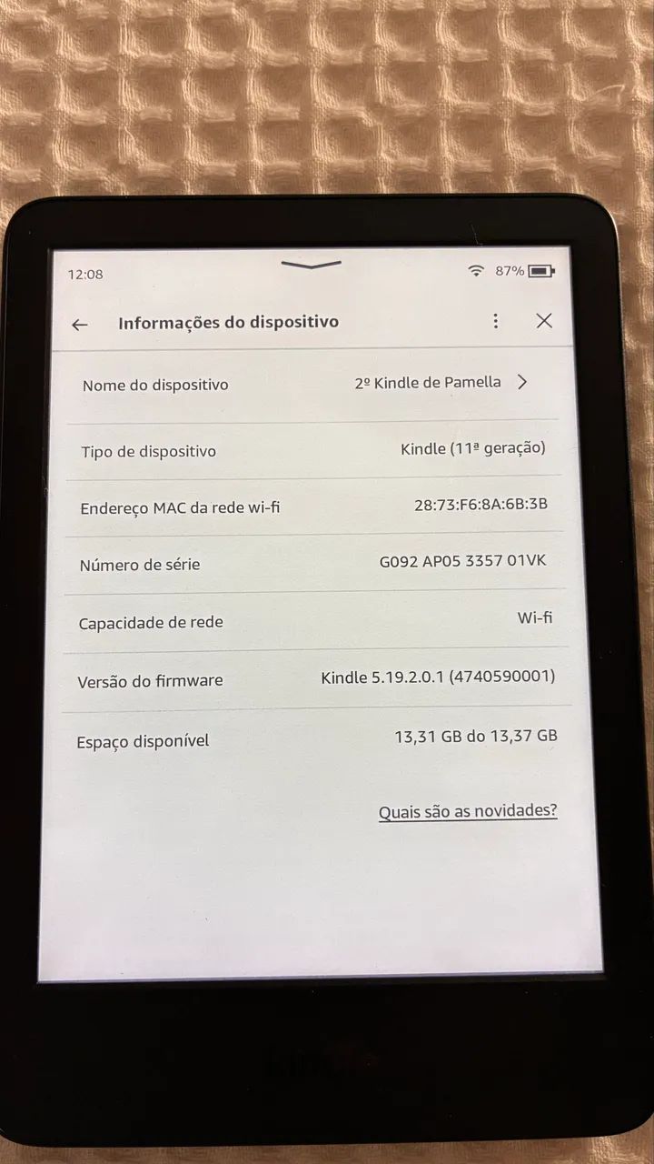 Kindle 11ª geração 16 GB + capa