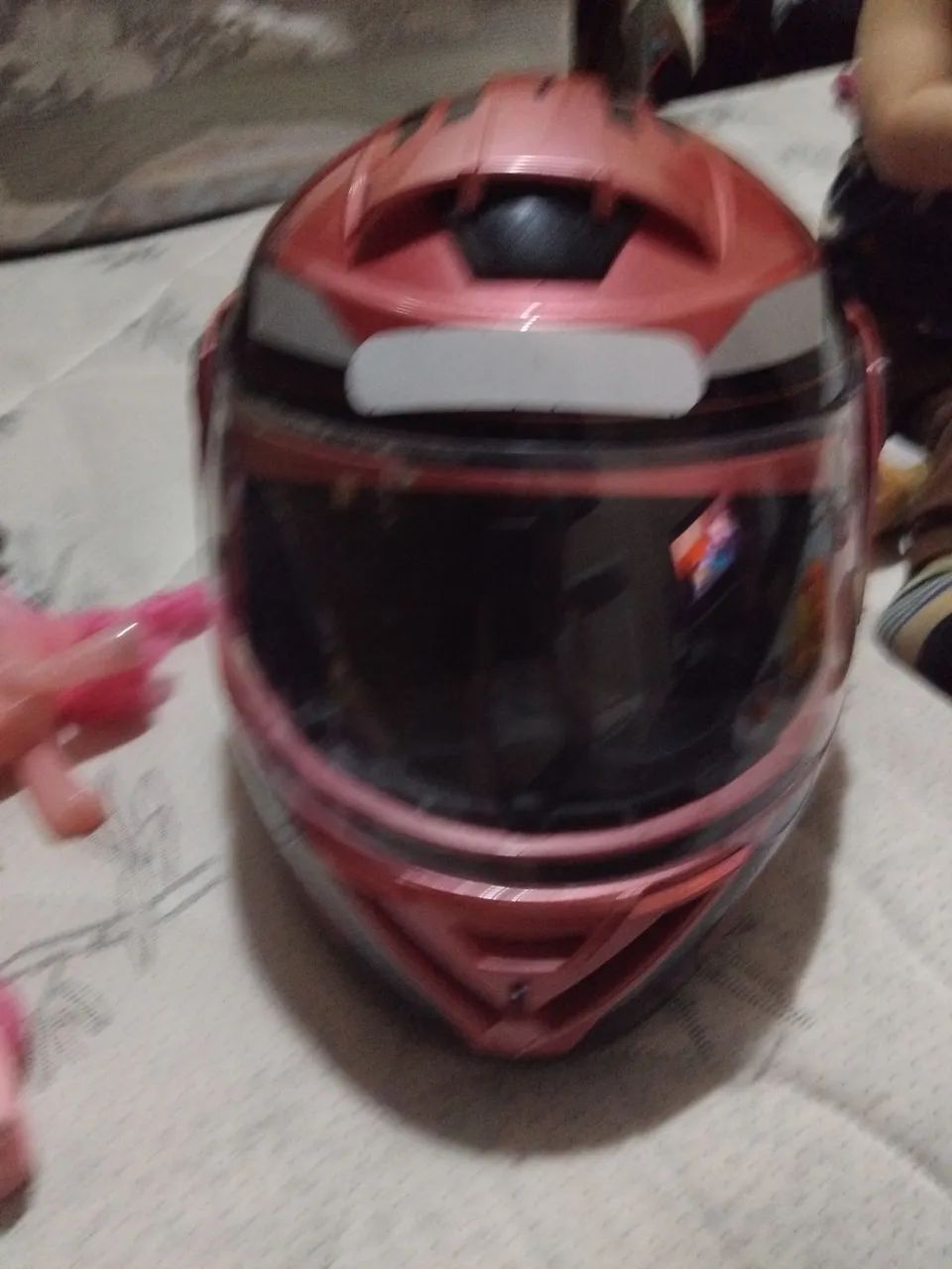 Capacete rosa 