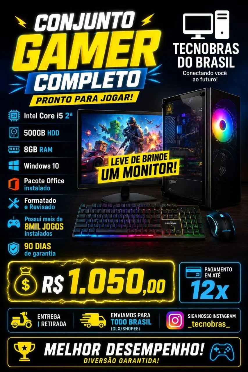 Computador Gamer Core I5 Completo 