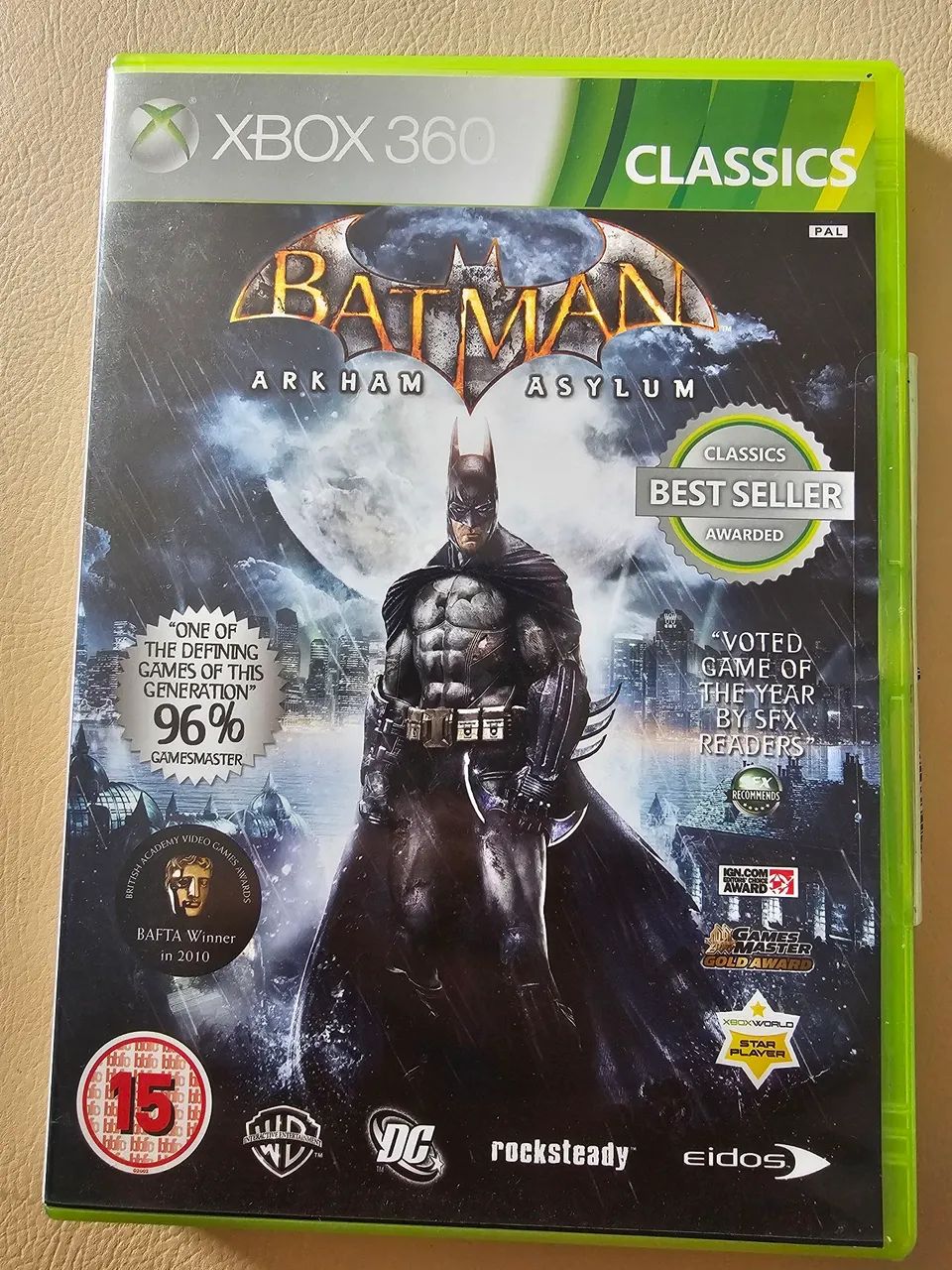 Jogo Batman Arkham Asylum Xbox 360 original com encarte e caixa