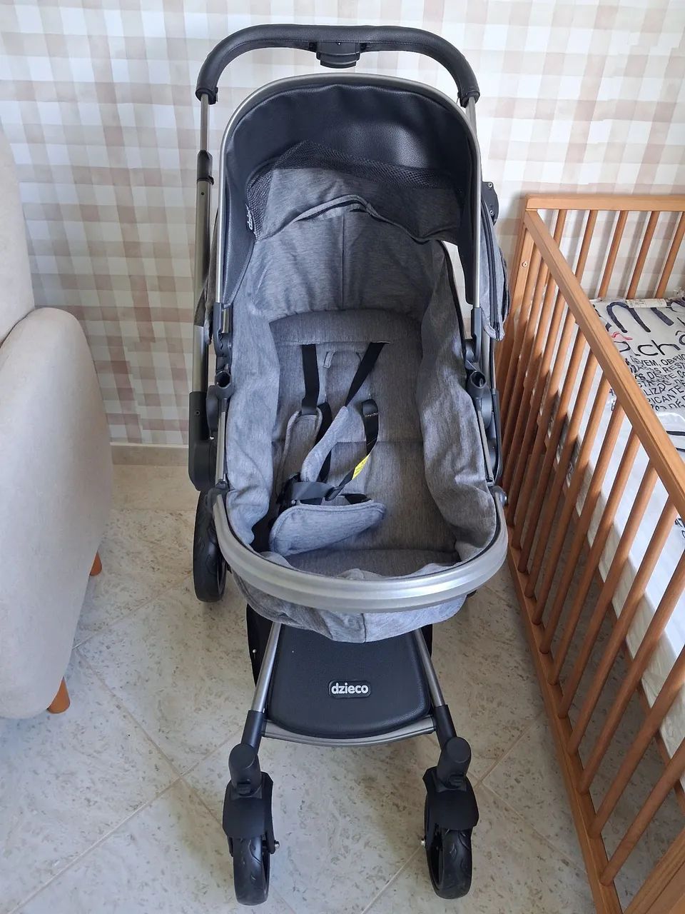 NOVO - Carrinho Vulkan Silver - Galzerano Reversível Com Giro 360 - Foto 2