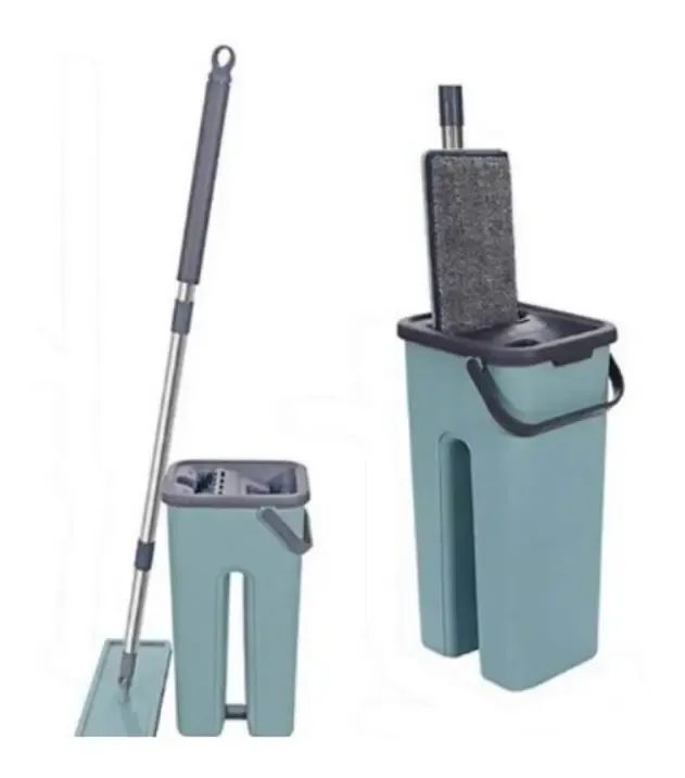 Flat Mop Esfregão Giratório 360º 1 Refil com Balde - Foto 2