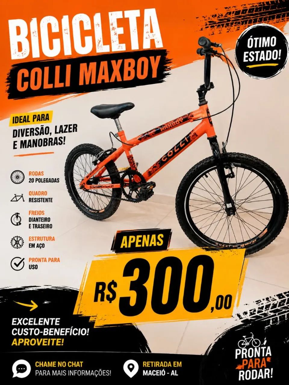 Bicicleta aro 20 masculino