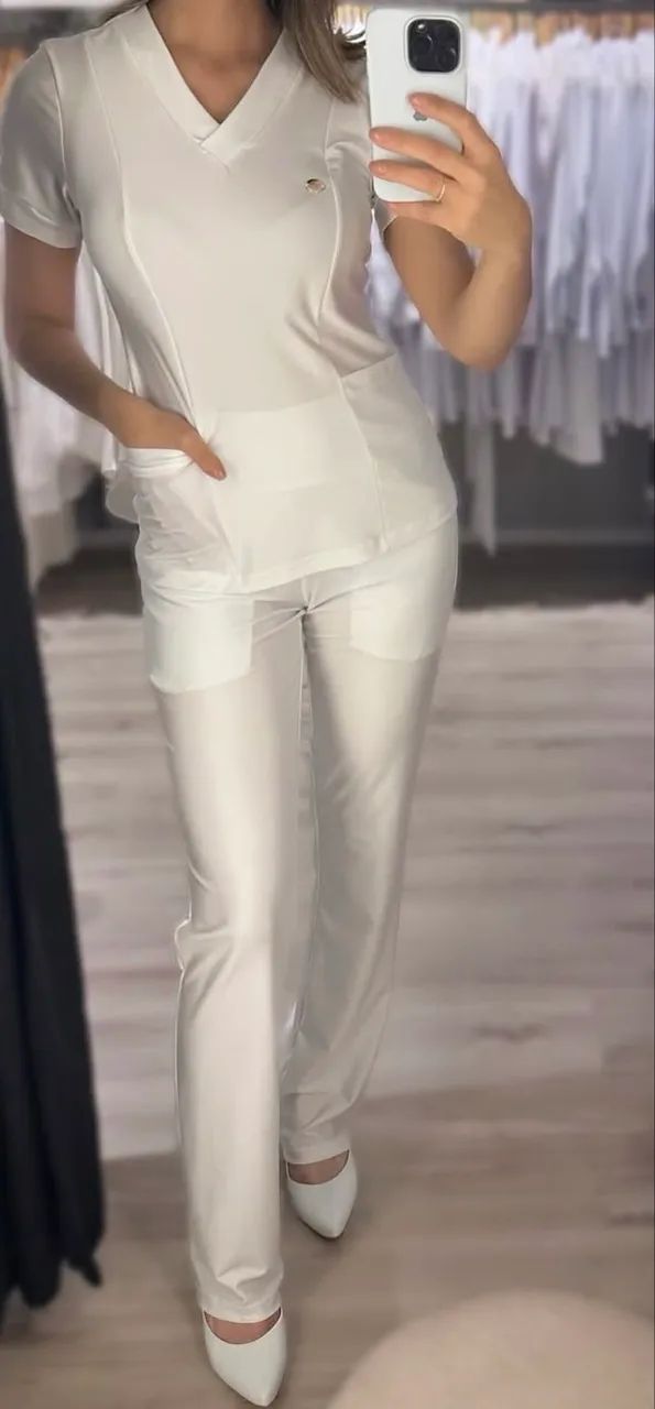Scrub flex - Branco PP