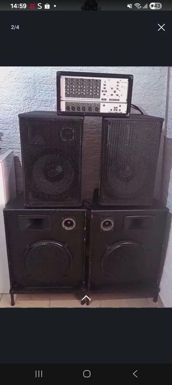 Amplificador acompanhado de caixas de som - Foto 2