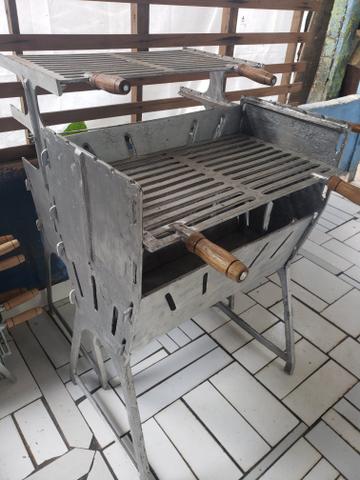 Churrasqueira de alumínio desmontável - Foto 2