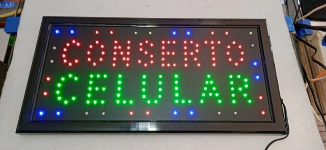 Placa de led escrito escrito (Conserto de celular) (Promoção!!! Atacado e Varejo) - Foto 3