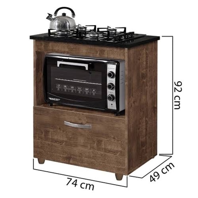 Balcão para cooktop 5 bocas Silvia - novo  - Foto 2