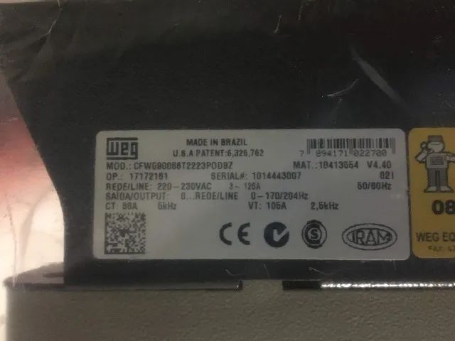 Inversor De Frequência - WEG Cfw09 30cv - NOVO - Foto 2