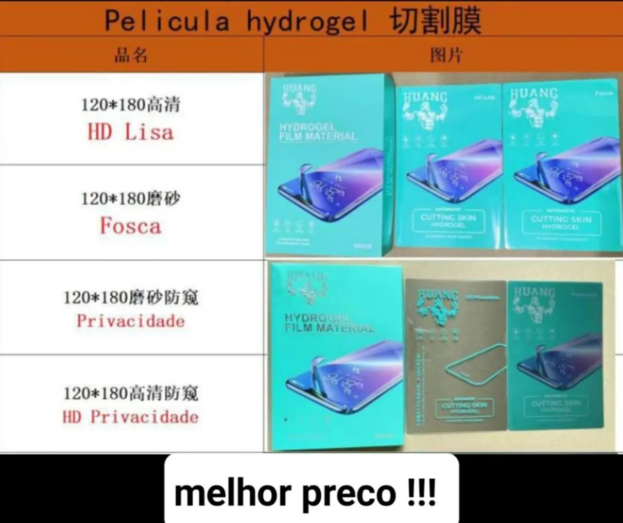 Película de Hidrogel para Celular - Melhor Preço!