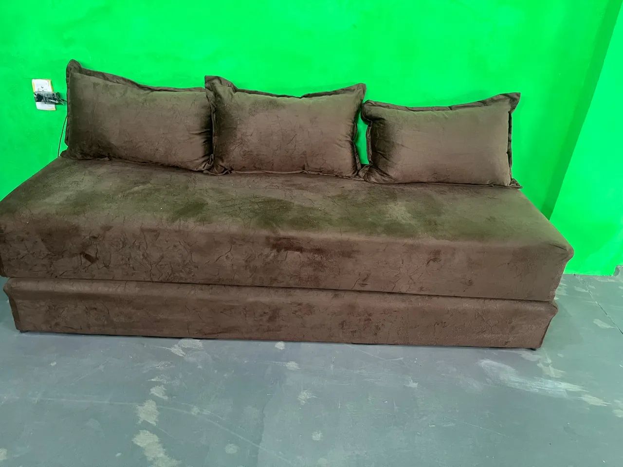 Sofá cama 3 em 1 almofadas soltas