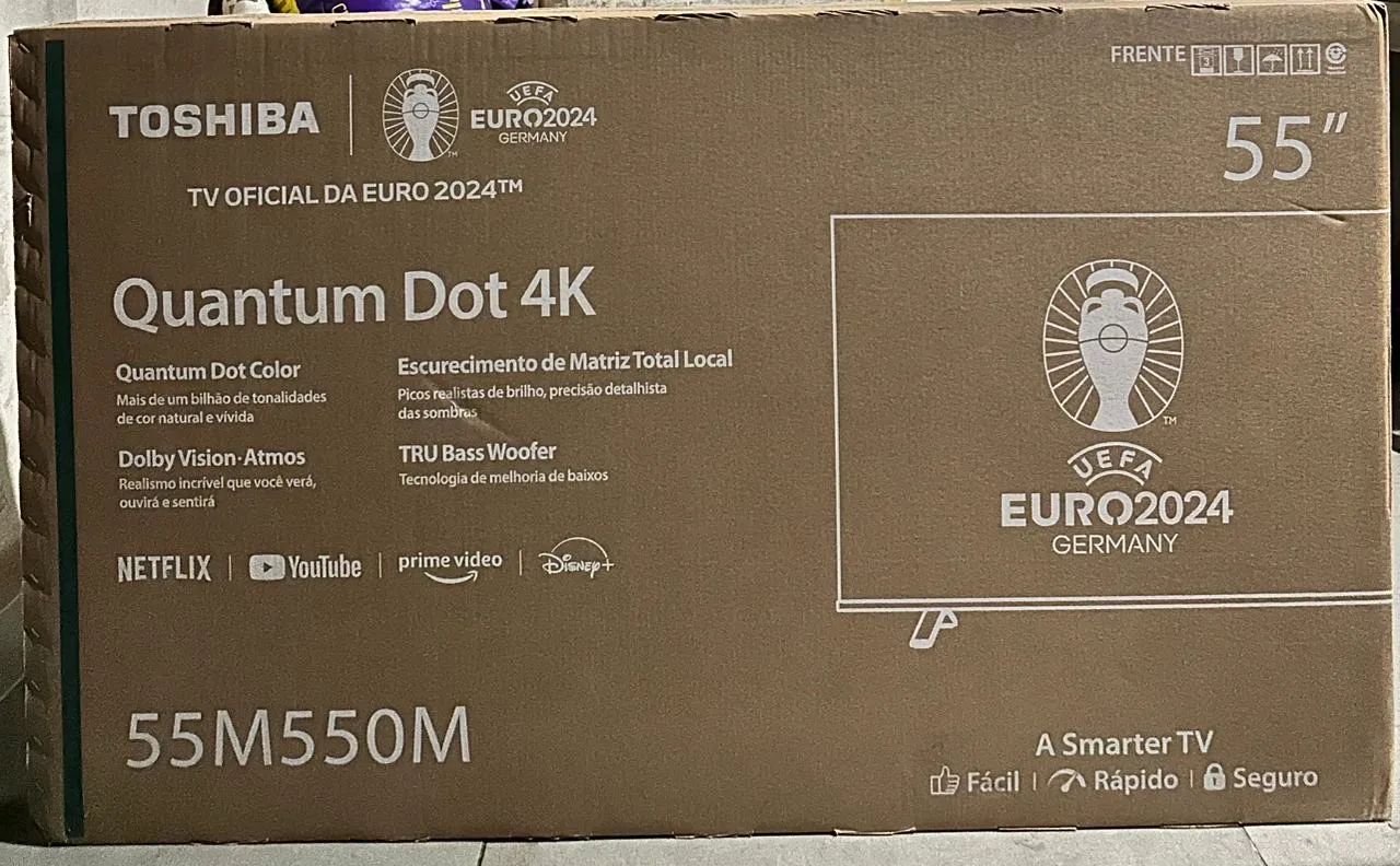 Smart TV 55" Toshiba QLED 4K - Nacional, Novo, Lacrado com NF e Garantia