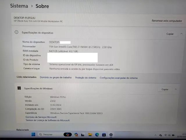 notebook hp zbook fury g8 - Foto 3