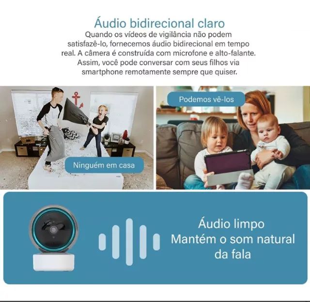 Câmera Inteligente Wi-Fi 360º - Foto 4