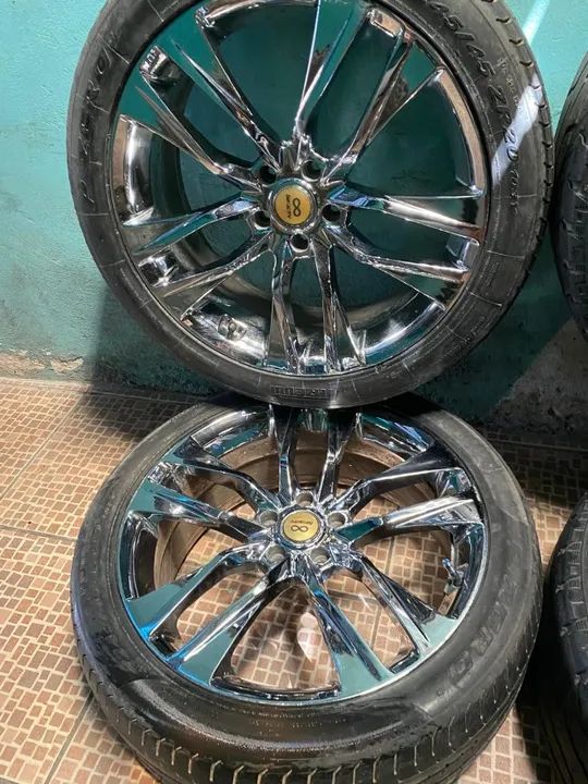 Para -Despega- Vendo Jogo De Rodas Aro 20 Cromas- Em ótimo Estado-5 Furos- - Foto 3