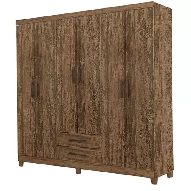 Promoção Guarda Roupa Marrom Escuro 6 portas    