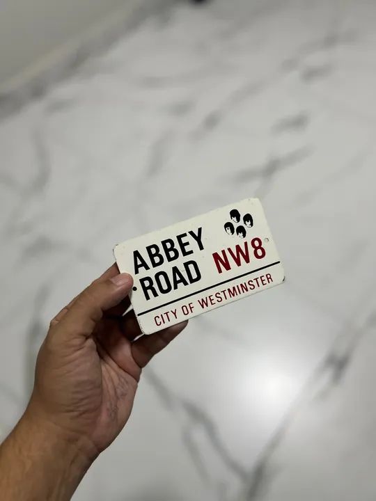 Placa Inglesa Original Abbey Road