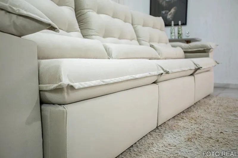 Sofá Retrátil Reclinável 3.20m Lima Molas Bonnel Soft IMPERDÍVEL rf654 - Foto 3