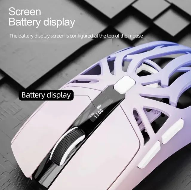 Mouse Gamer Rgb Sem Fio Smailwolf Rs8 Bluetooth E 2.4g Violeta - Foto 3