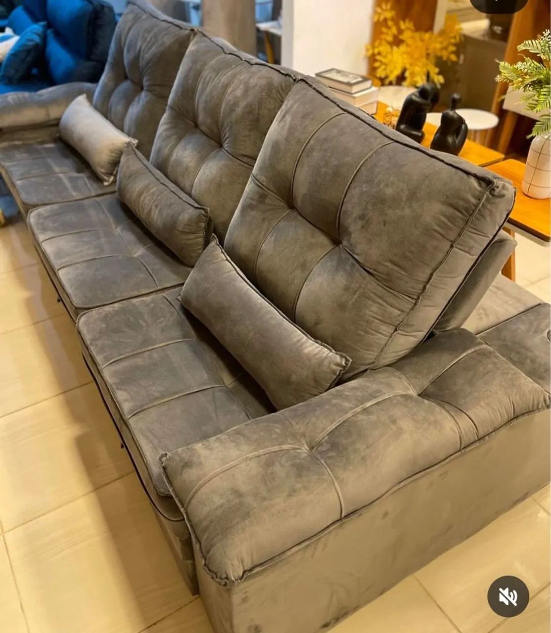 Sofá retrátil reclinável 2.90 M pronto entrega c/ almofadas  - Foto 2