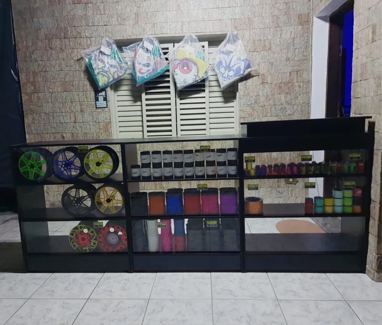 Balcão Caixa Vitrine c/ Balcão expositor MDF