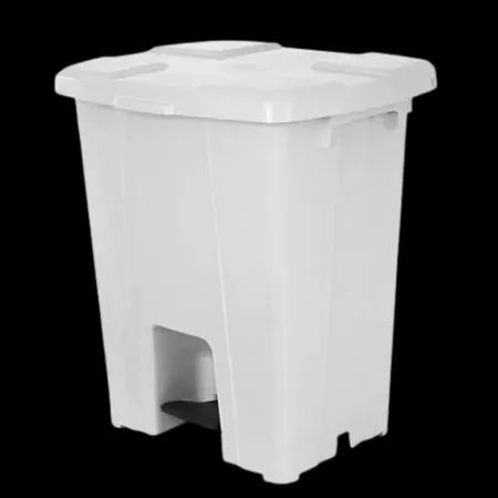 Lixeira Com Pedal Branca 25L Cesto de Lixo Modelo Quadrado com Aro plástico em Promoção - Foto 2