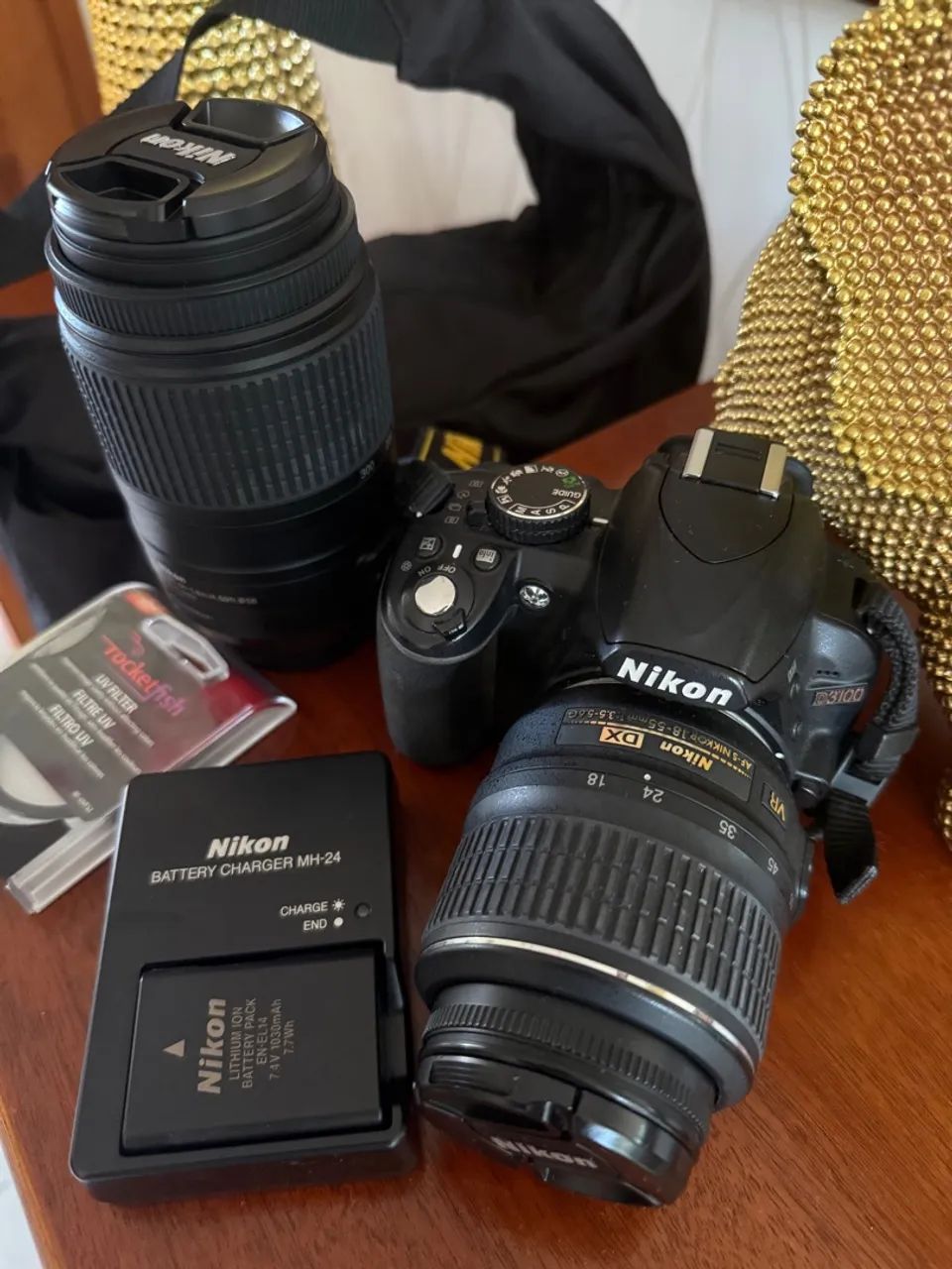 Câmera Nikon D3100 com Lentes