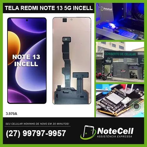 Tela Display Para Xiaomi Redmi Note 13 5G Incell Premium Fininha - Instalação Expressa