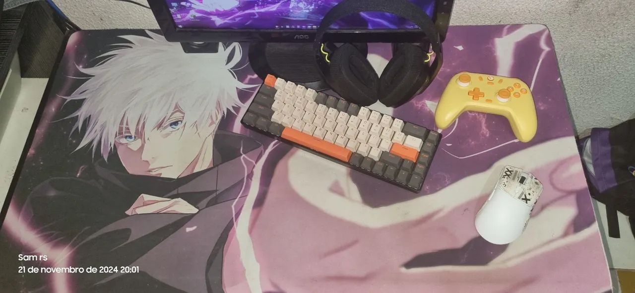 mouse teclado mousepad e controle