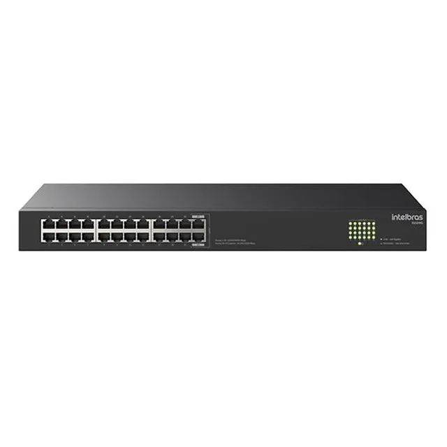 Switch Rack 24 Portas Intelbras S1124G 10/100/1000Mbps Não Gerenciável - WZetta