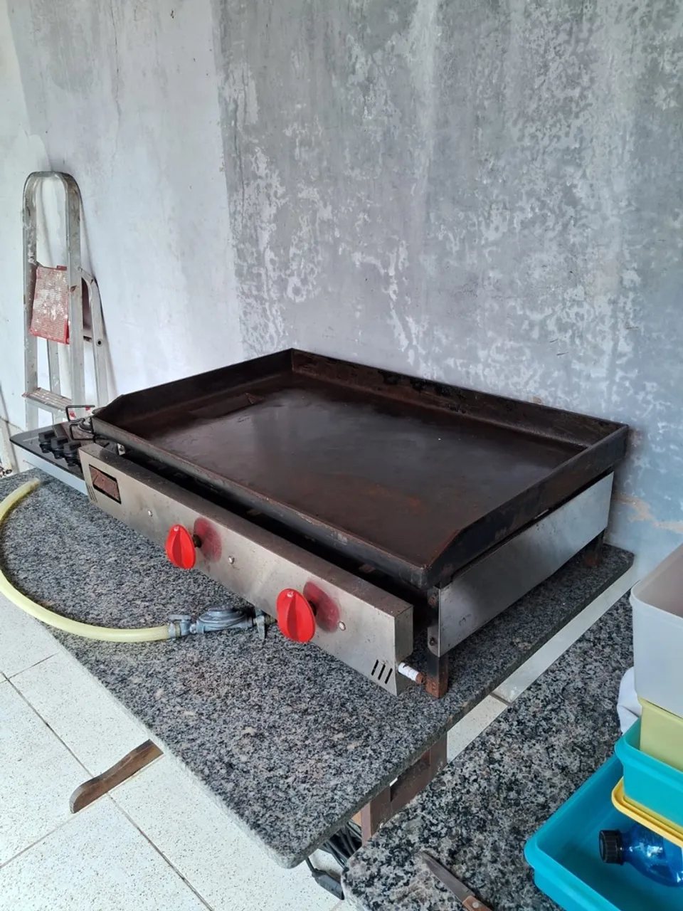 Chapa a gás industrial para lanchonete ou restaurante