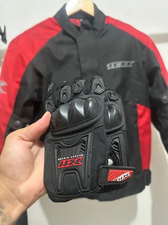 Jaqueta de Moto Texx - Vermelha e Preta - Tamanho M - Foto 2