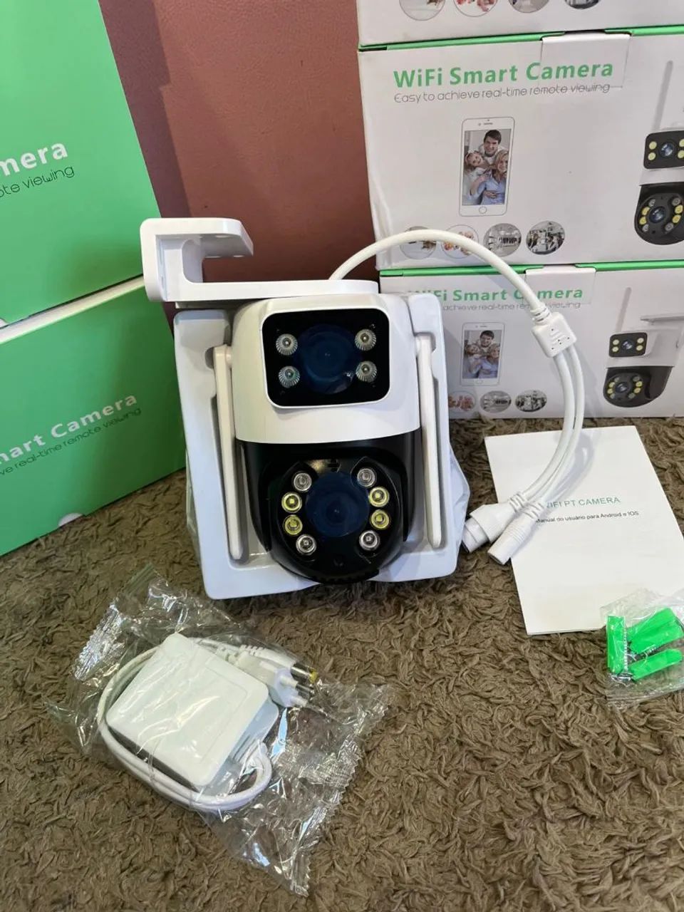 Câmera De Segurança Wifi Dupla 360° - Foto 2