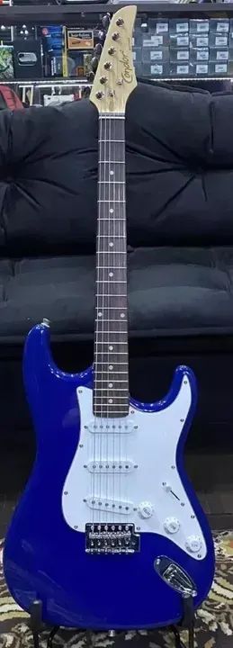 Kit Guitarra Condor RX-10 elétrica Stratocaster Azul com Cubo, Cabo e Capa - Foto 4