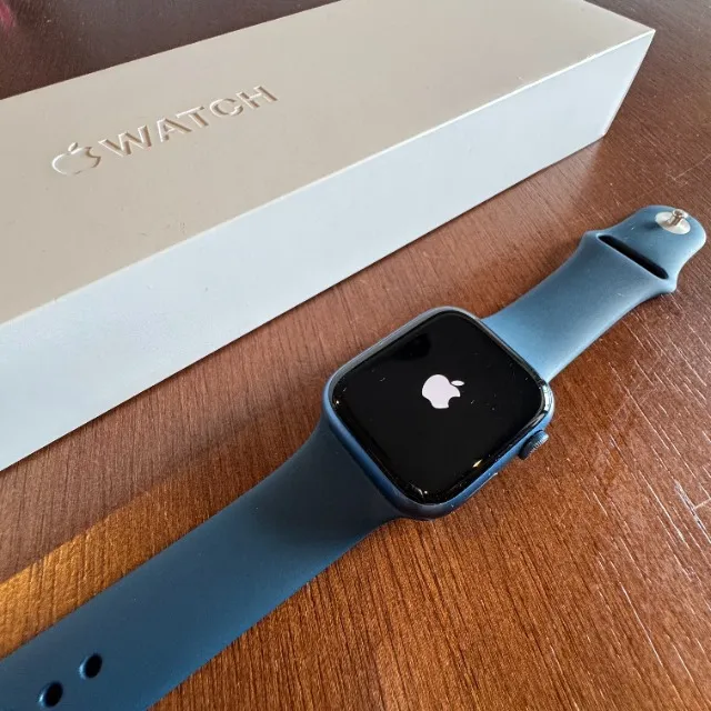 Apple Watch Series 7 (45mm) Azul - Versão Cellular
