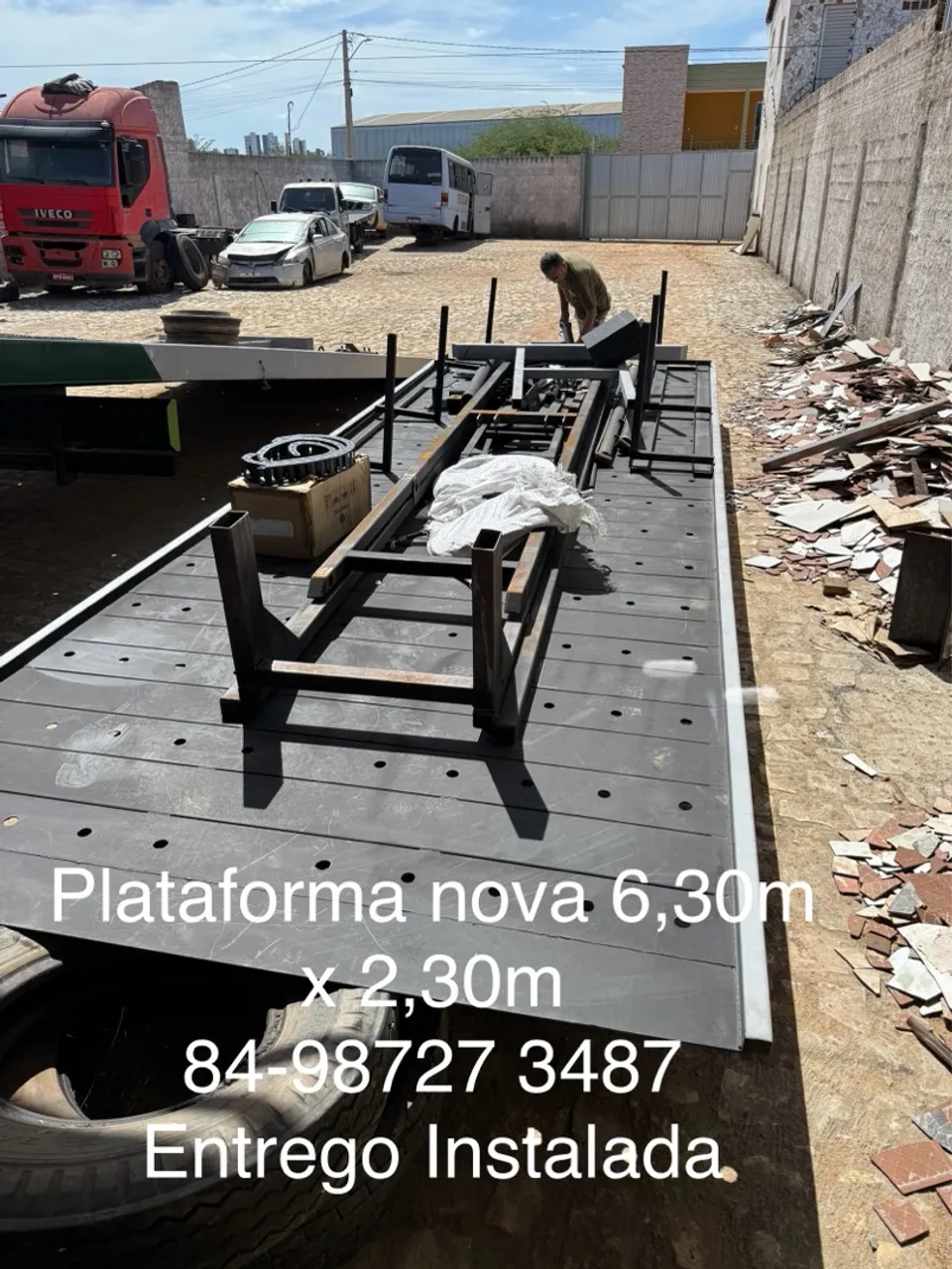 Plataforma 6.60m com redutor de 4.5T nova sem uso fabricada em abril de 2025