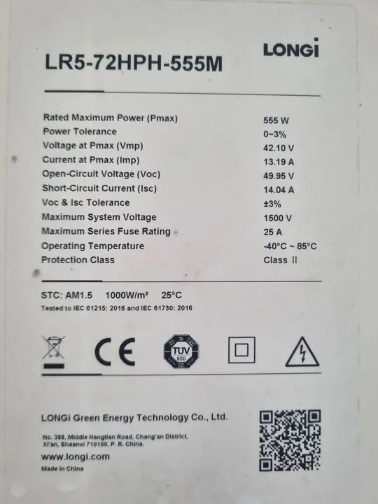 Lote de Painel Solar Fotovoltaico 555 Watts *novo* - Foto 5