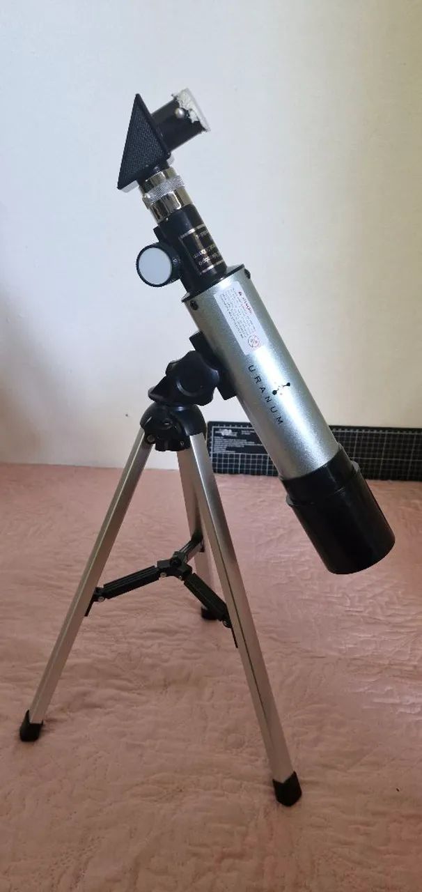 Telescópio Prateado Refractor Uranum407687348765347843
