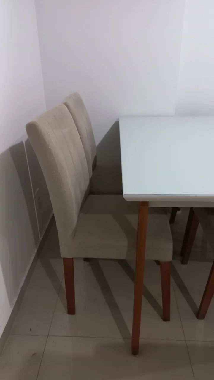 Mesa de Jantar offwhite 4 Cadeiras (Atlantida Móveis) - Foto 2