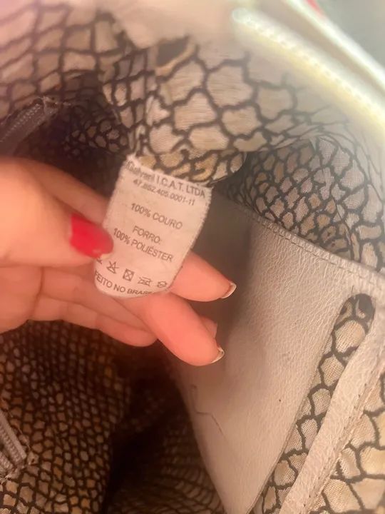 Bolsa Galvani feminina tiracolo em couro legítimo cinza  - Foto 5